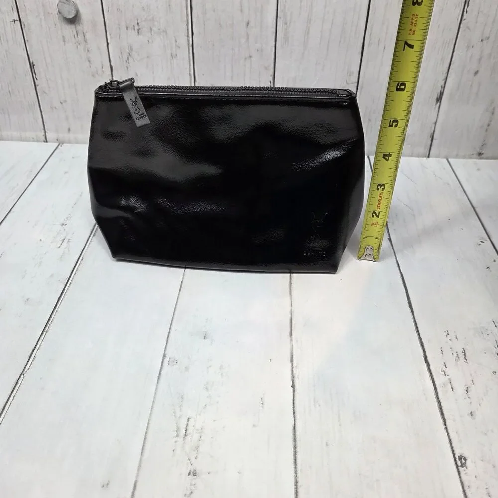 Yves Saint Laurent YSL Makeup Cosmetic Bag Black Travel Perfume Beauty Pouch